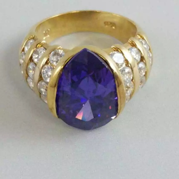 ๐๐๐๐๐๐๐๐Vintage EUC Sterling 925 4.5 Topaz Purple Ring - Picture 2 of 6